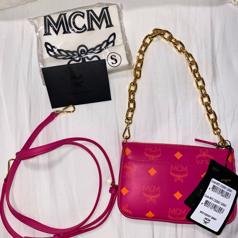 AUTHENTIC!! MCM Zip Pouch and Color Splash Bag